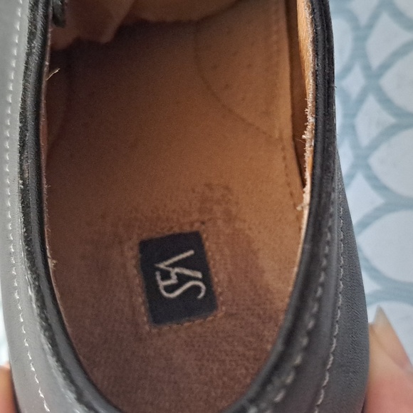 Men's Saks Fifth Avenue Solid Black Leather Oxford Split Toe Dress Shoe Size 9 - Picture 7 of 8